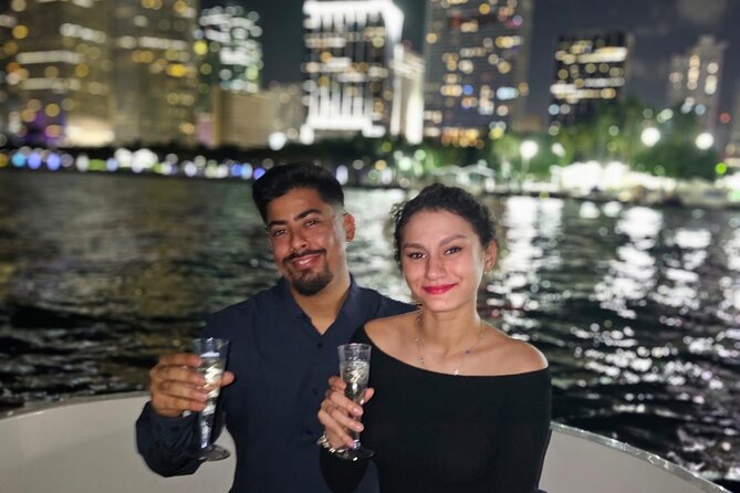 2 hrs Miami Private Boat Tour with Cooler, Ice, Bluetooth Stereo - Music, Mood, and Staying Warm for a True Night Cruise