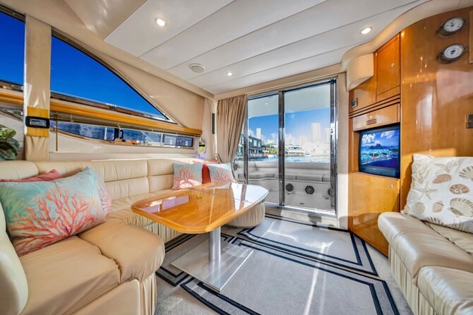 55ft + FREE HOUR Miami Yacht Rental 3 to 6 Hours 13 People - Stop 3: Miami Marine Stadium for Waterfront Views and Events