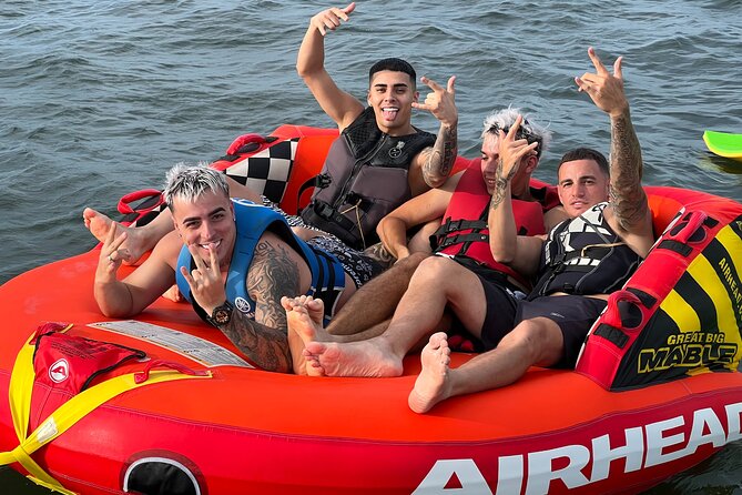Aquatic Adventure: Boat Tour with Jetskis, Tubing, and Open Bar - The catamaran cruise on Biscayne Bay: the calm before the speed