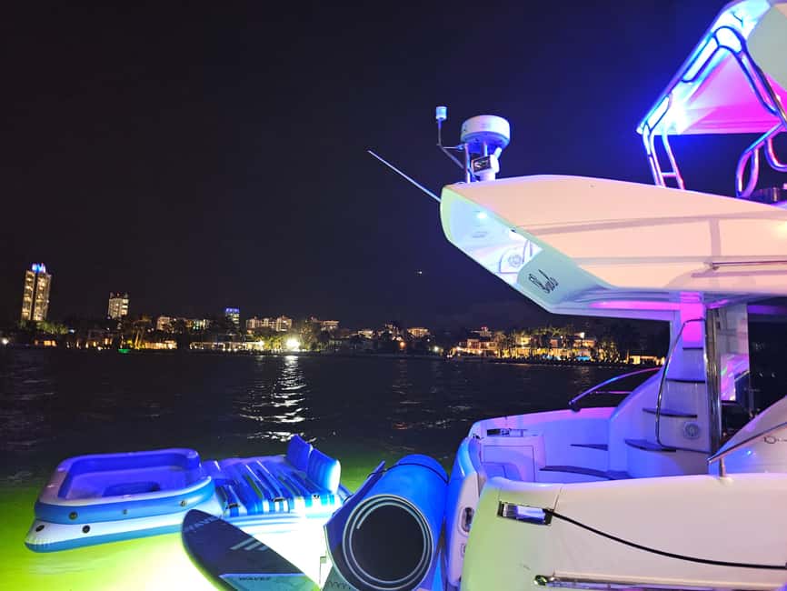 From North Bay Village: Private Boat Party with Champagne - Customizing Your Party: Music, Mats, Jet Skis, and Food Choices