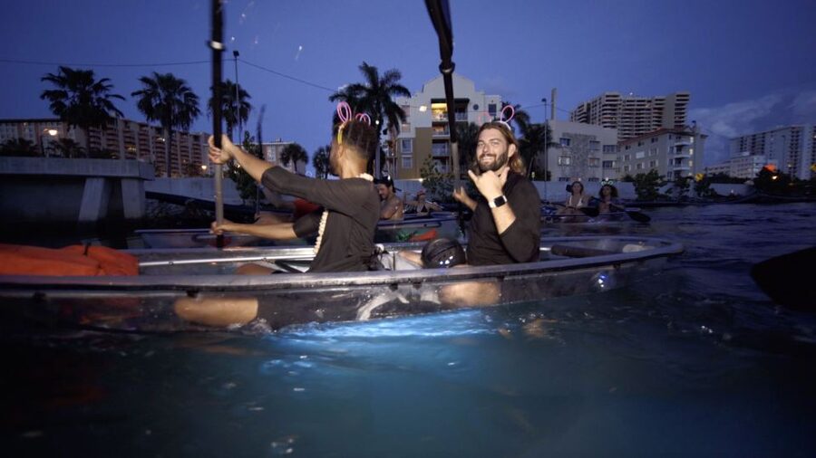 Lighted Clear Kayaks at Night w/ Champagne in Miami Beach - The 1.5-Hour Flow on the Water (and what each part feels like)
