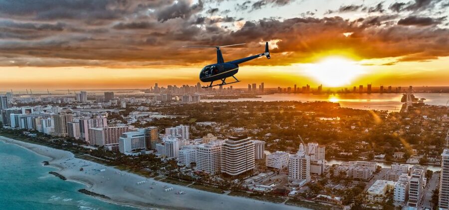 Miami: 30-Minute Private Helicopter Tour with Champagne - Your aerial route over Miami Beach, Biscayne Bay, and the Atlantic Ocean
