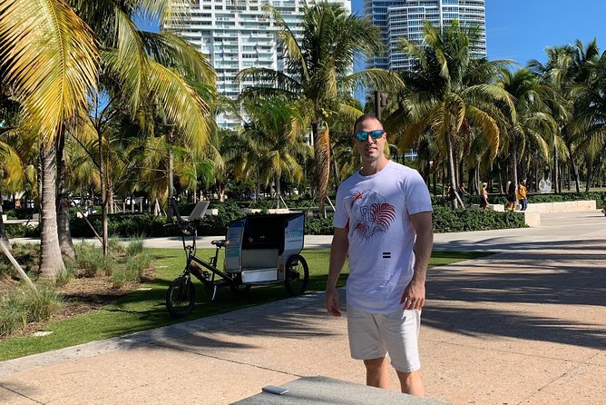 Miami Beach Pedicab Tour - Stop 4: South Pointe Park again, same area, different angle