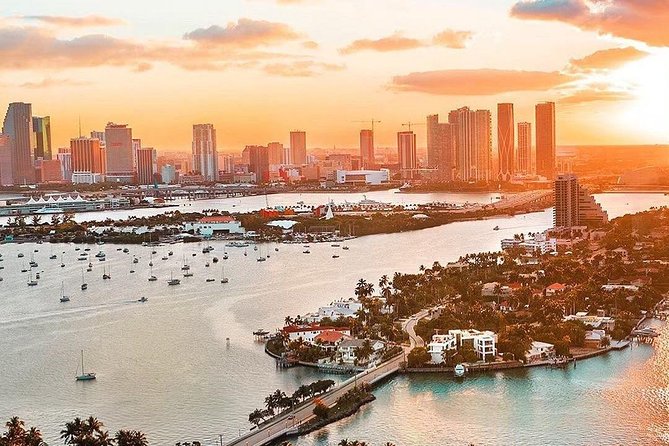 Miami Beach: Private Romantic Luxury Airplane Tour With Champagne - The Venetian Causeway islands and cruise-port views