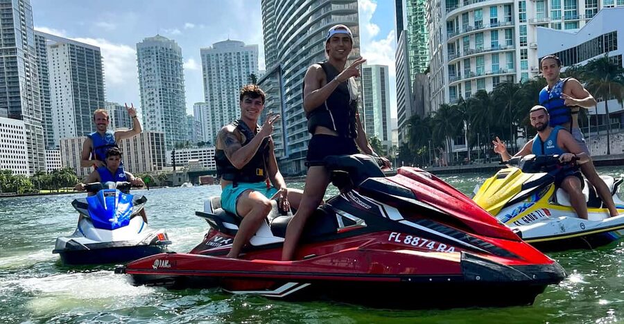 Miami: Biscayne Bay and Miami Beach Guided Jet Ski Adventure - The views: Miami Beach mansions and skyline time from the water