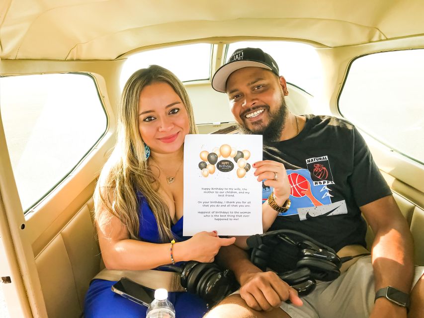 Miami: Downtown Private Airplane Tour with Soft Drinks - The Cessna 172 details: headsets, drink service, and the ride style