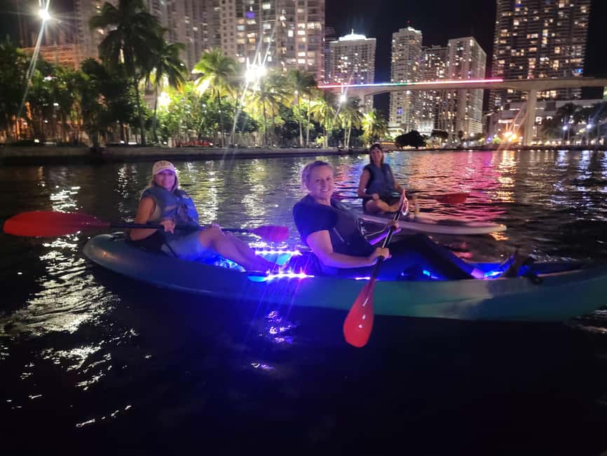 Miami: Guided LED-Lit Kayak Night Tour - Meeting under I-95: gear-up, training, and safety briefing