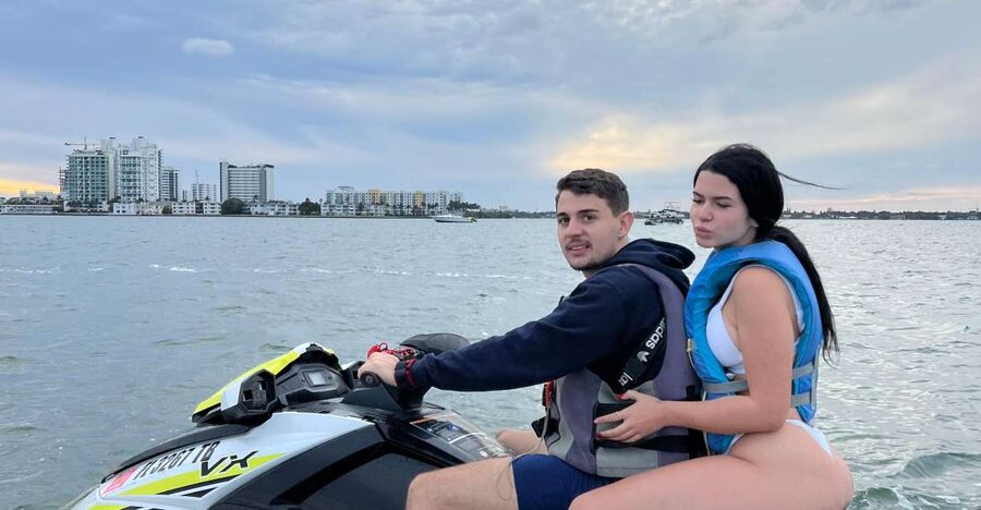 Miami: Miami Beach Jetski Ride with Boat and Drinks - River boat out, then jet ski time on Biscayne Bay