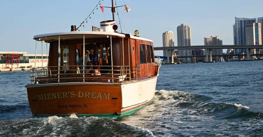 Miami: Miami Skyline Vintage Yacht Cruise, - Entering the Miami River Story on a Vintage Yacht