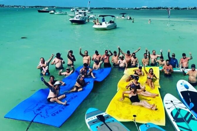 Miami: Party Boat Sandbar Island & Toys - The sandbar island stop: swimming with toys, not just standing around