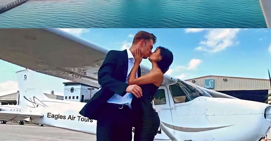 Miami: Romantic 1-Hour Private Flight Tour with Champagne - Downtown Miami across Biscayne Bay: where the skyline clicks