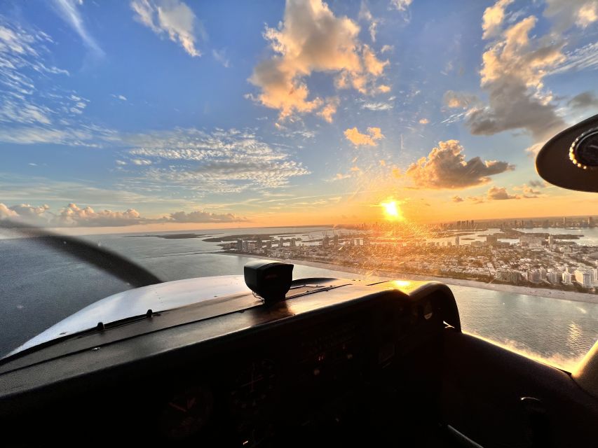 Miami: South Beach Private 35-Minute Guided Flight Tour - Downtown Miami from Biscayne Bay: skyscrapers with depth