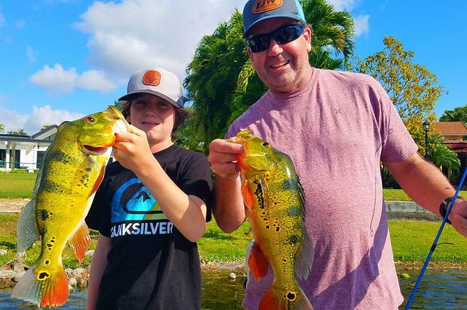 Peacock Bass Fishing Trips Near Miami Florida - How the day flows: Miami waters first, then Blue Lagoon