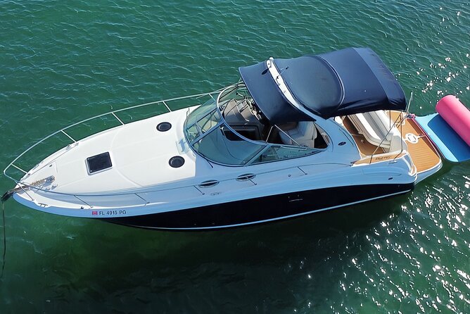 Private 4 Hours Sea Ray 34 Foot Yacht Rental in Miami - The 4-Hour Clock and the Captain Setup