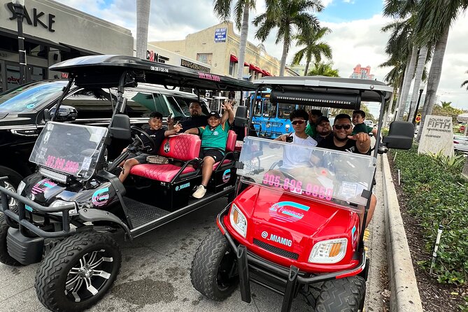 Private Golf Cart Tour of Miami Beach - Espanola Way (10 minutes) for Art Deco charm and dinner-night energy