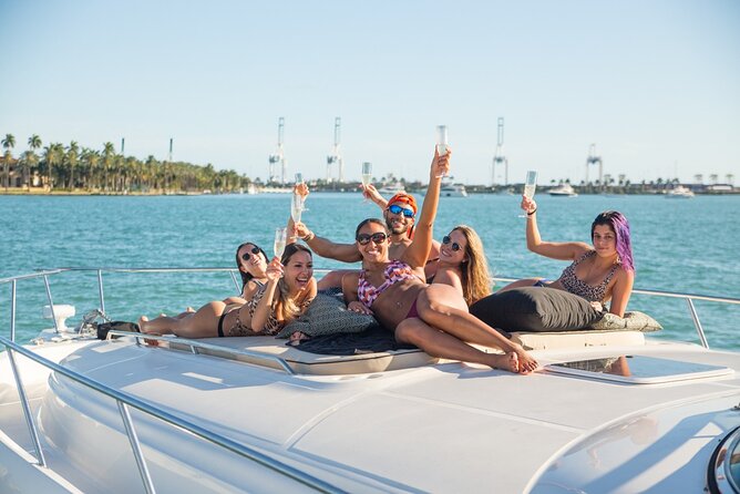 The SOUTH BEACH Sundancer Rental - A Sea Ray 50 with room to lounge from South Beach
