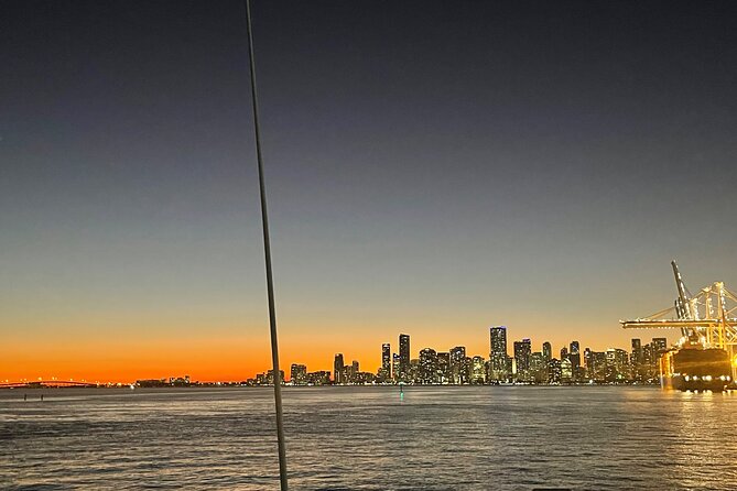 Top rated two Hour Miami Night Skyline Cruise with Open Bar - Cruise terminals and the 1926 bascule bridge: first big photo moment
