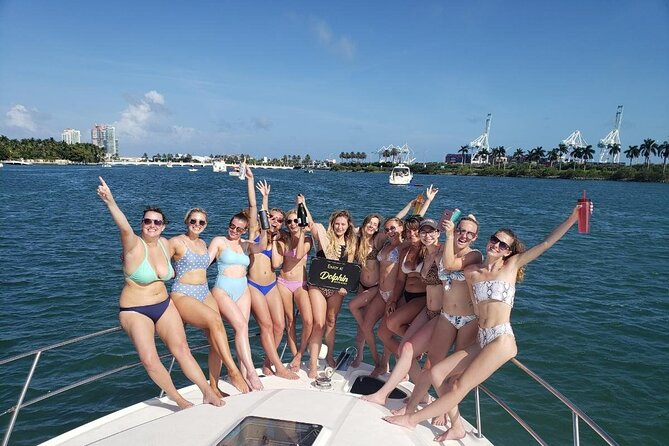 Up to 34Pax Bachelorette Party Boat & Yacht Rental Miami - A Miami yacht with a glass floor changes the mood