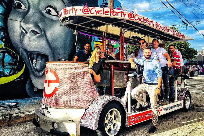 Wynwood Graffiti InstaTour on a Party Bike - The party bike setup: fun motion, but plan for comfort